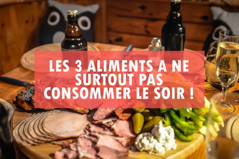 Les 3 aliments à ne surtout pas consommer le soir pour maigrir ! Photo montrants 3 aliments a ne pas manger le soir